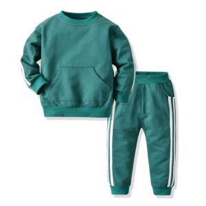 Outfits Fleece Hooded for Baby - Tops - Pants - Tracksuit - Green