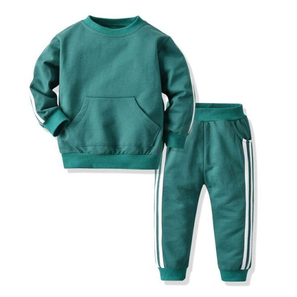 Outfits Fleece Hooded for Baby - Tops - Pants - Tracksuit - Green