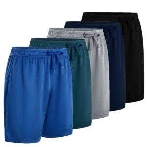 5-Pack Men's Quick Dry Shorts with Side Pockets