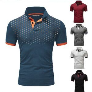 Men's Polo Shirt Golf Shirt Casual Daily Polo Collar Classic Short Sleeve Casual Soft Polka Dot Dot r