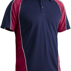 Men's Quick Dry Casual Golf Polo Shirts Navy Wine Red