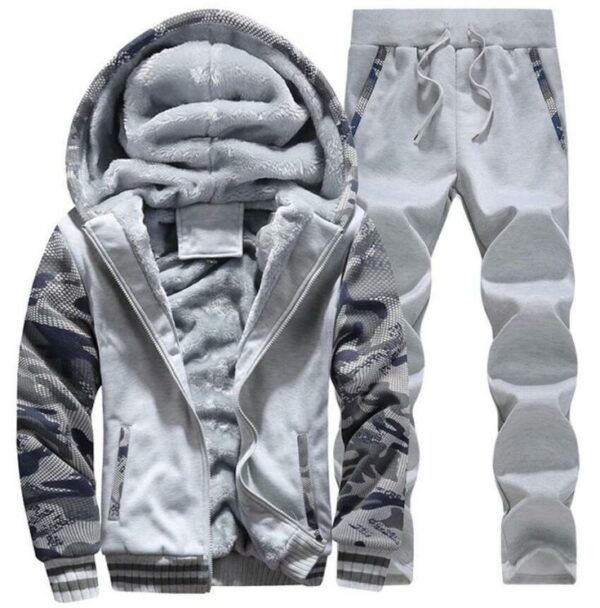 Mens Tracksuit Warm Sport Hooded Sweatshirt Coat Hoodies+pants Sweat Suit