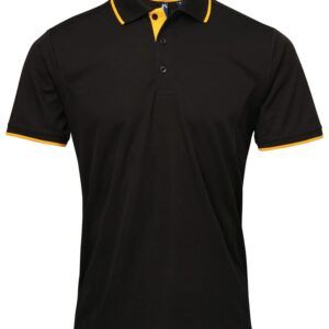 Contrast Polo Shirt - Black_Sunflower