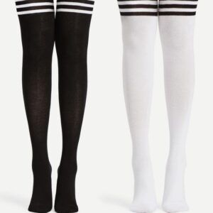 Varsity Striped Over-the-Knee Socks